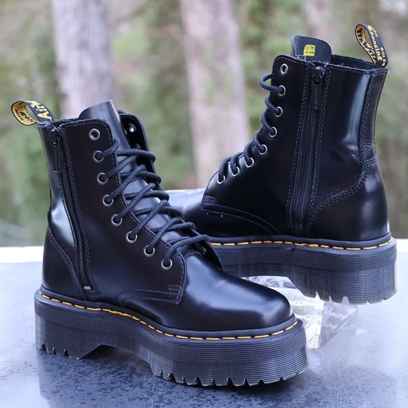 Dr. Martens 1460 Jadon Leather Platform Boots - Picture 2 of 11